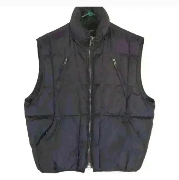 Feather Down Black Puffer Vest - Picture 2 of 4